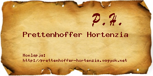 Prettenhoffer Hortenzia névjegykártya